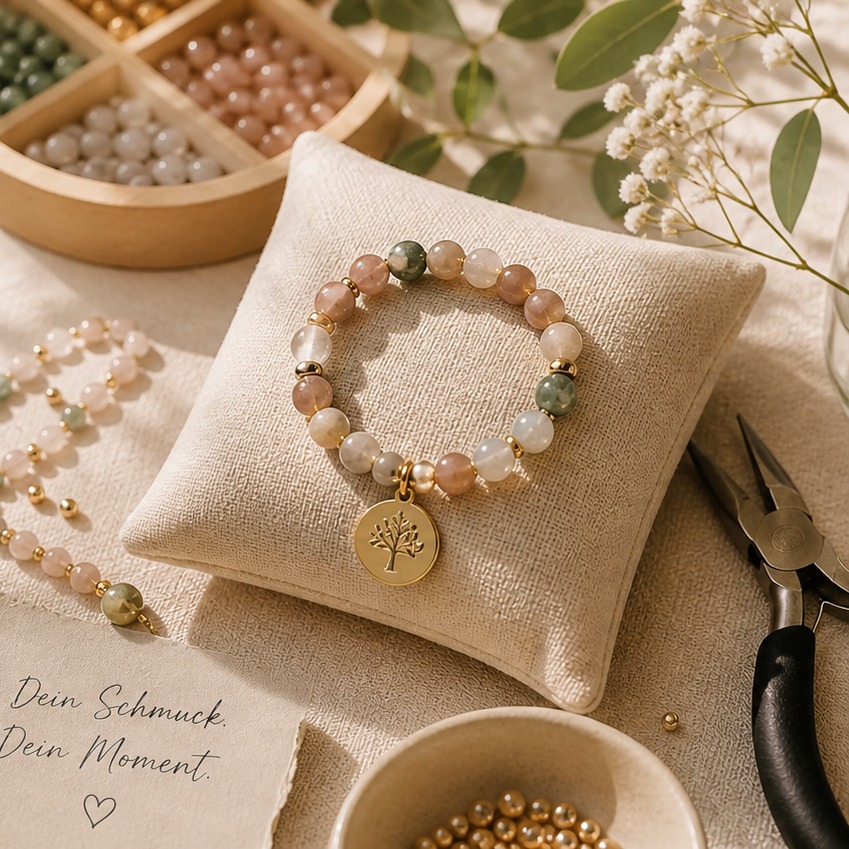 Gestalte dein individuelles Perlenarmband aus Naturstein- und Halbedelsteinen
